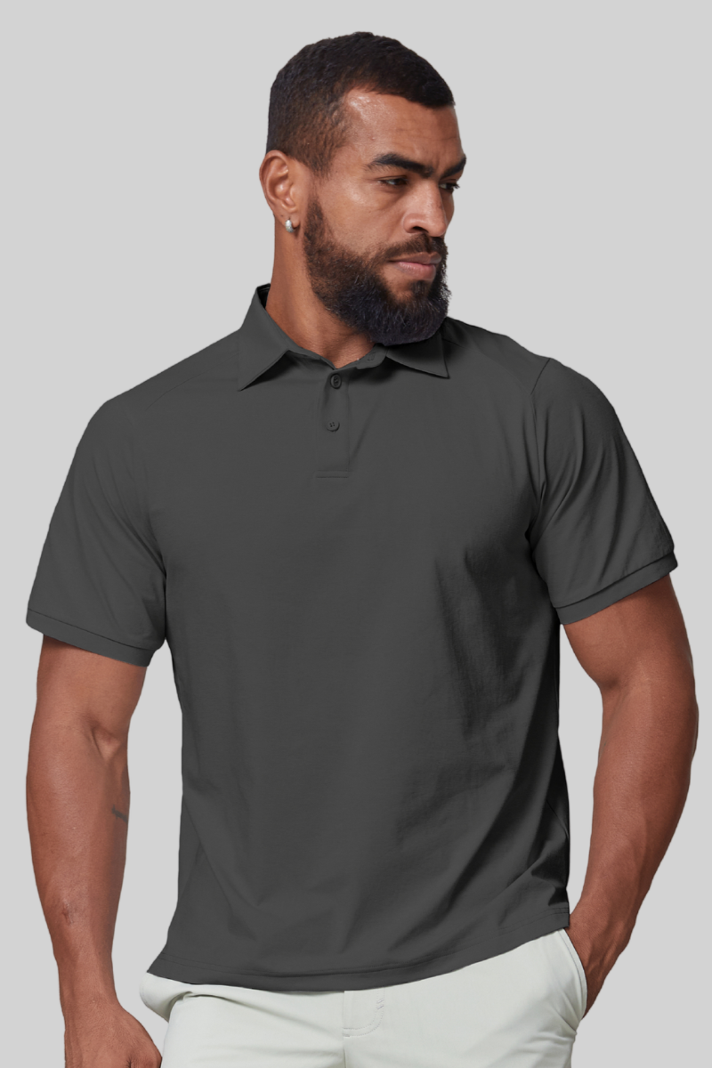 Men's 7A Antibacterial Sun Protection Sport Polo Shirt