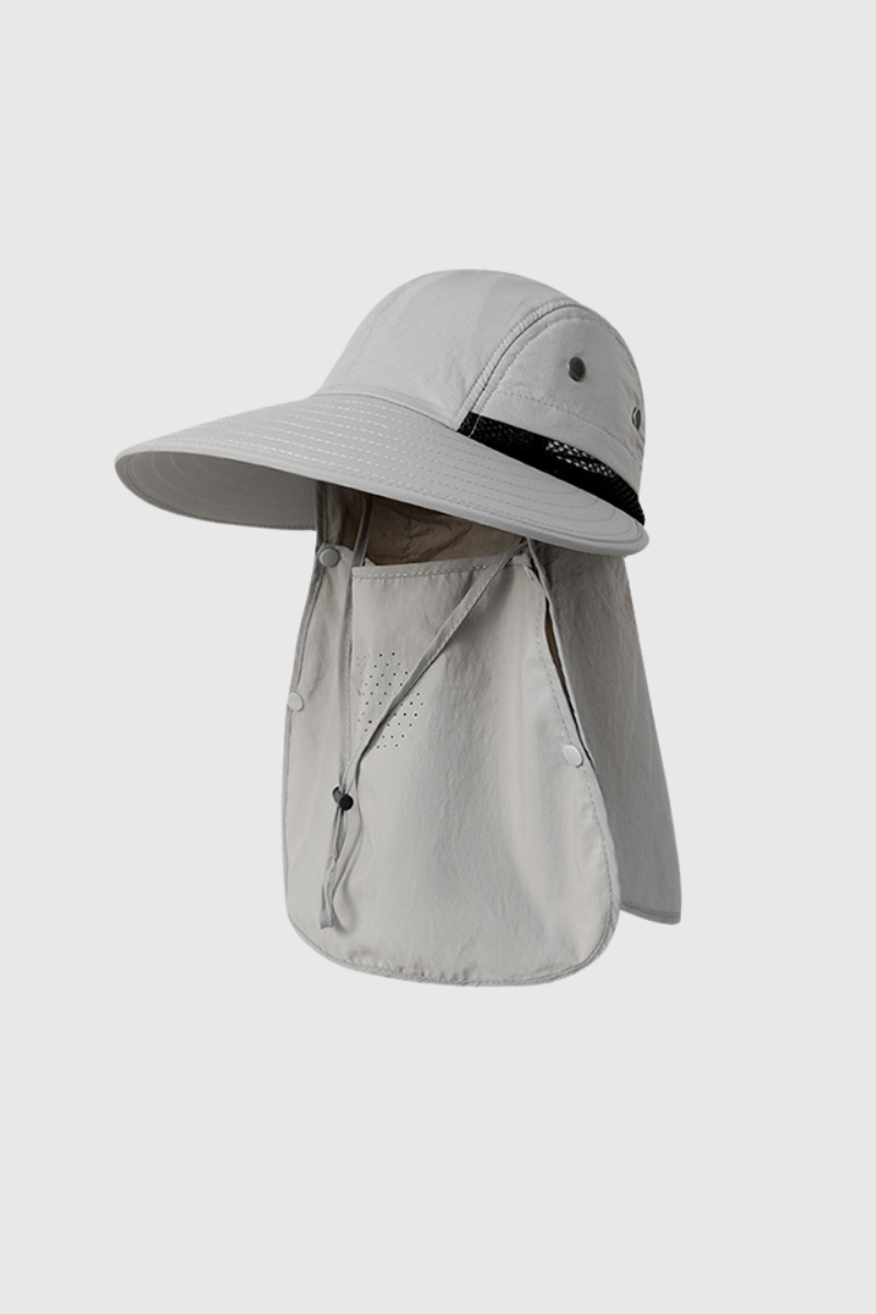 Summer Wide Brim Full Face Sun Protection Fisherman Hat