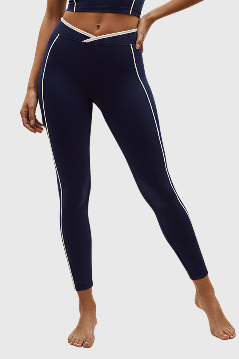 Women's Nude Mid-Waist Color Sports Leggings