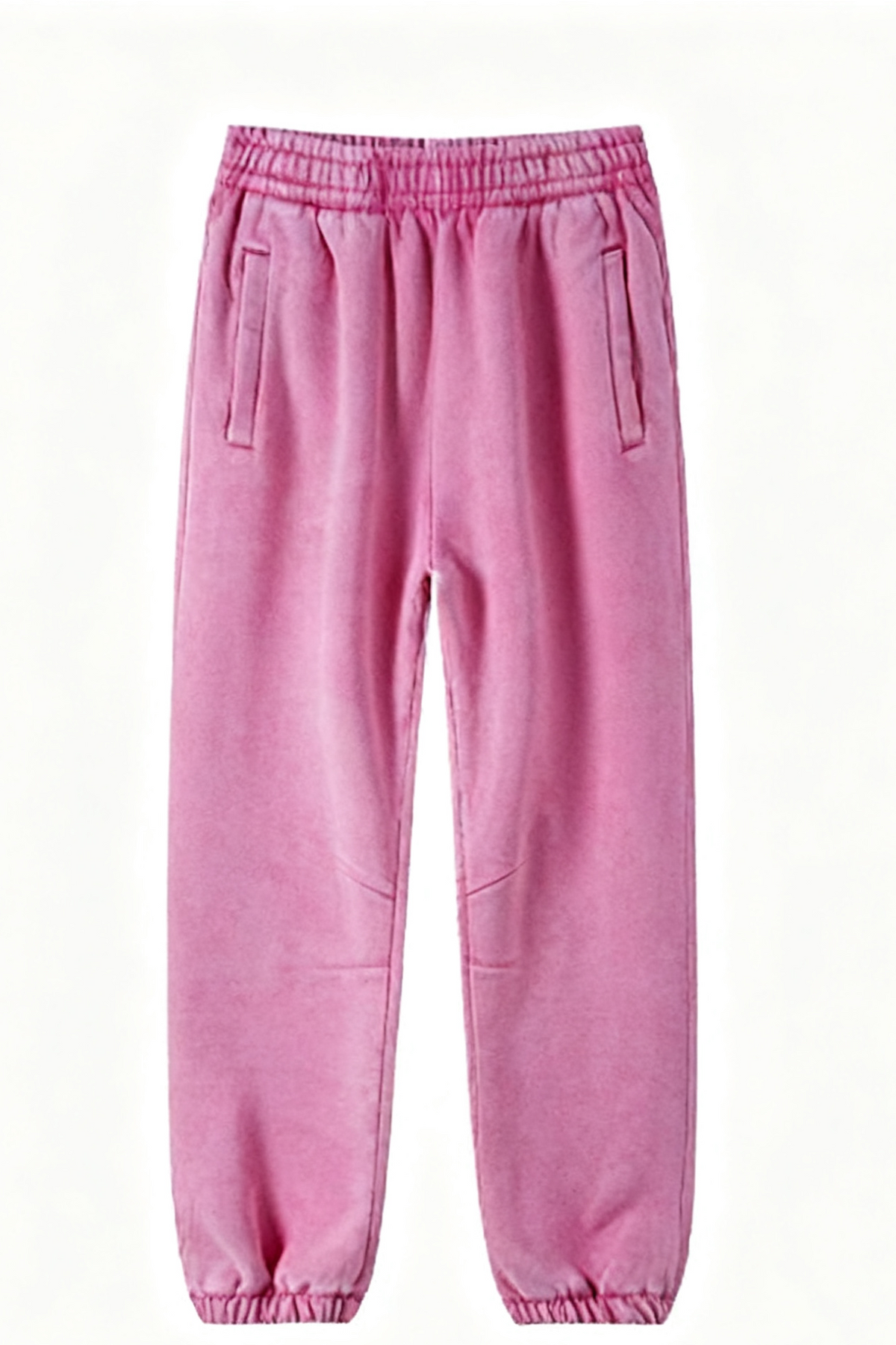 Men/Women Unisex Wax-Dye Washed Fleece Jogger Pants