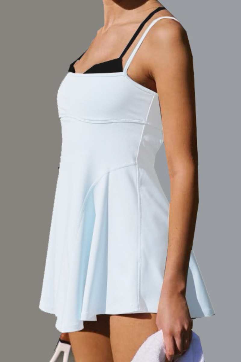 Women's Fake Two-Piece Racerback Athletic Tennis Skirt