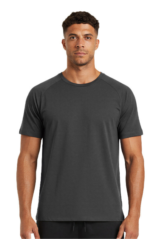 Men's Summer 100% Cotton Crew Neck Quick Dry  Sports T-shirt