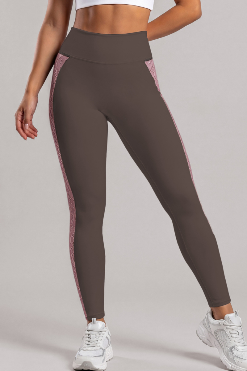 Women's Lace Panel Butt-Lifting Sculpting Yoga Leggings