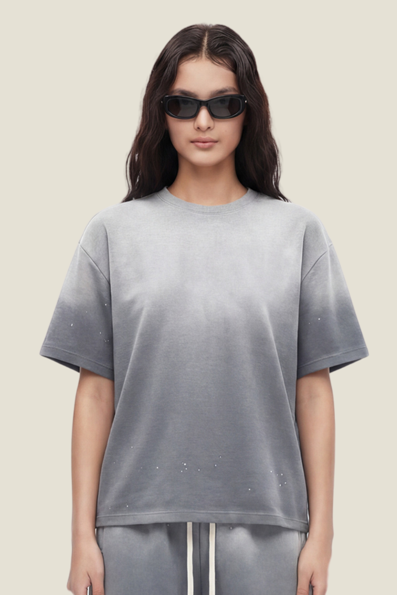Unisex Splatter Air Mamba Tee - Vintage Wash Loose