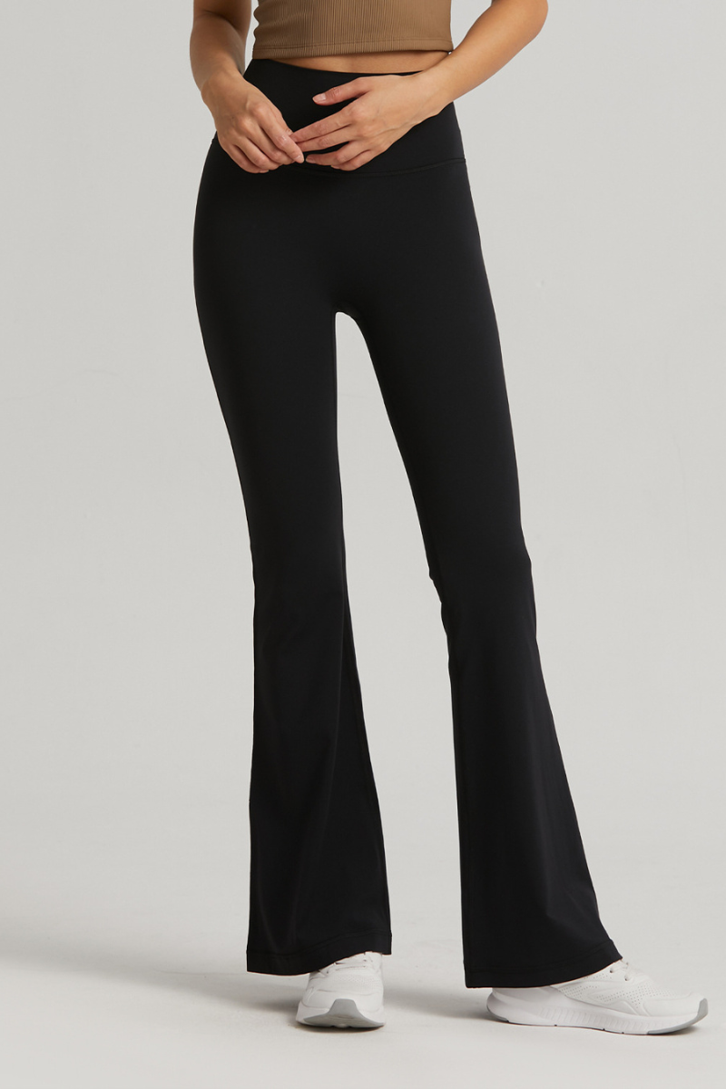 Women's High Waist No Seam Naked Feel  Flare Yoga Pants
