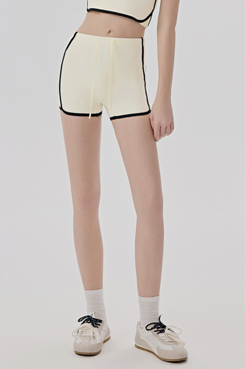 Women's Cool Touch Color Contrast Yoga Sports 3 Inch Shorts