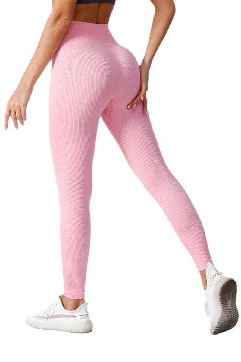 Women High-Waist Ribbed High-Waist Leggings
