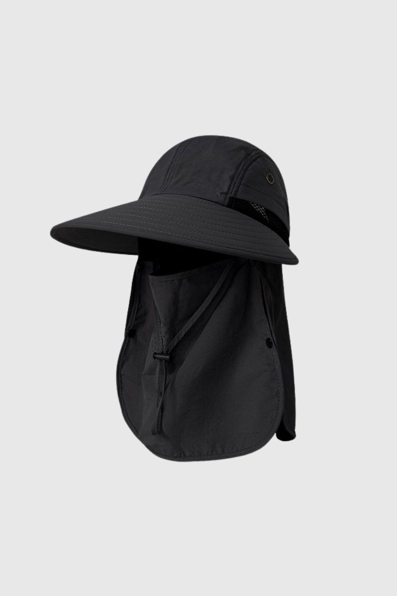 Summer Wide Brim Full Face Sun Protection Fisherman Hat