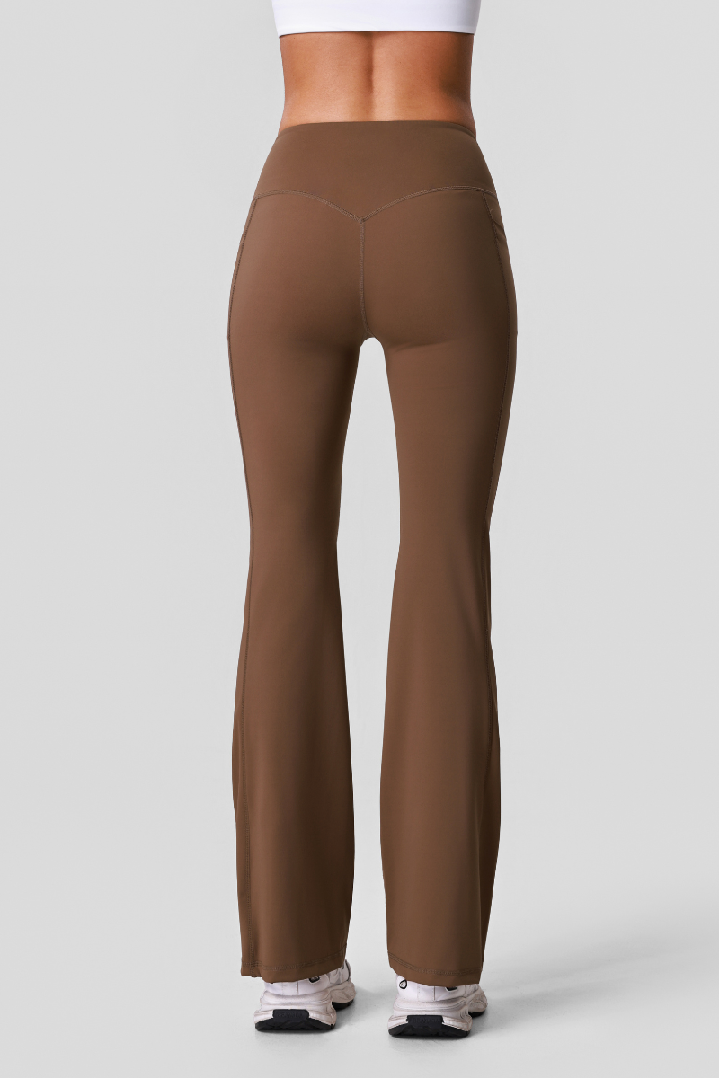 Women's Athletic Side Pocket Hip-Lifting Yoga Flare Pant