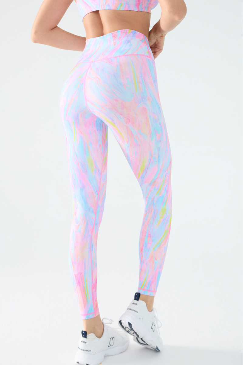 Women's Colorful Print High-Waist Sport Yoga Leggings
