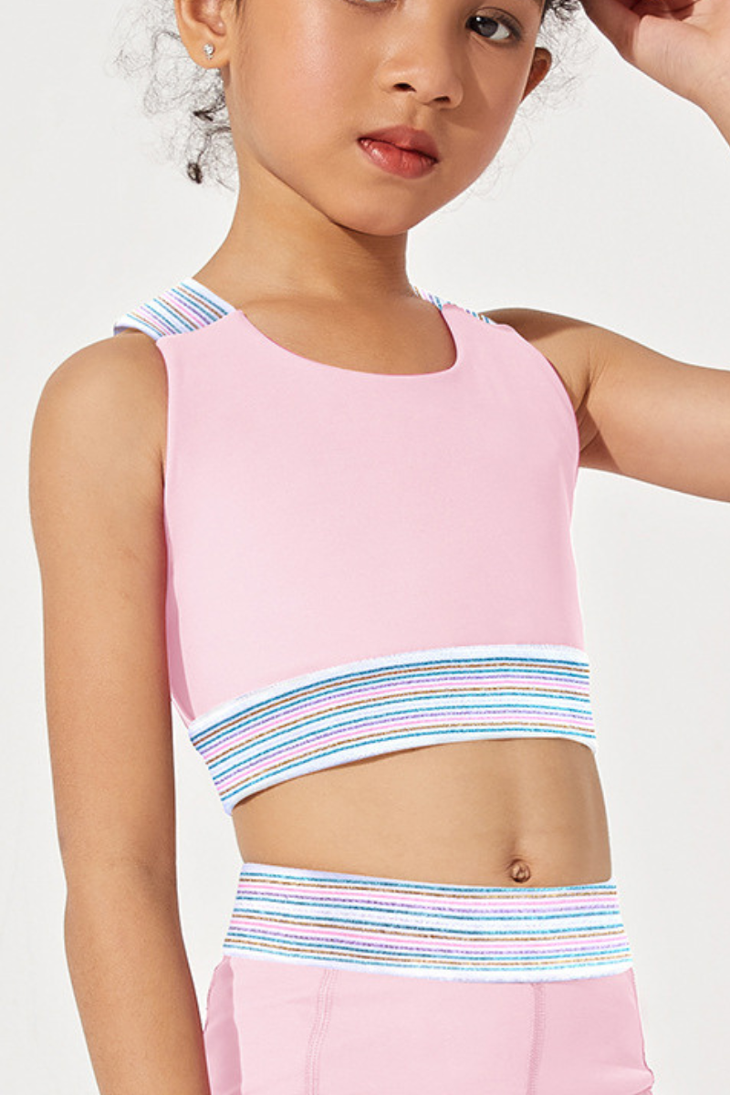 Kids Criss Cross Back sport Tank Top.