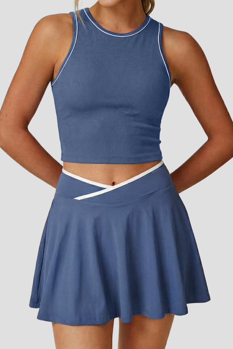 Women's Athletic Set :Tank Top And  Skirt