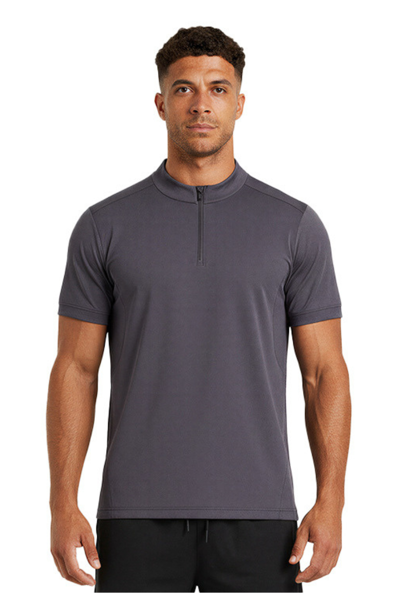 Men's Quick-Dry Stand Collar Half-Zip Quick Dry T-shirt