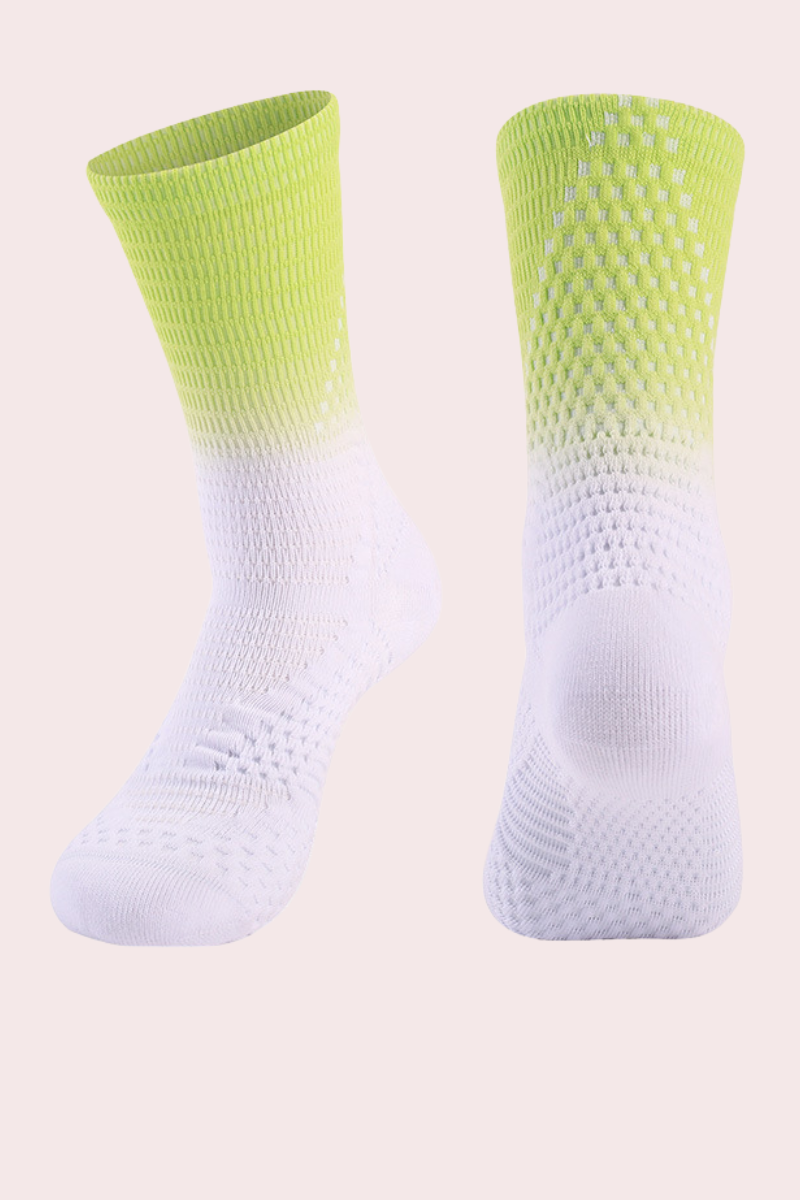 Gradient High-Elasticity Cuff Sports Basketball Socks