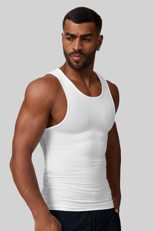 Men's Threaded Tound-Neck Sports And Fitness Tank Top