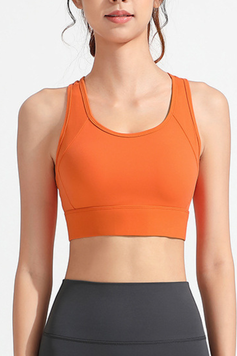 Women's Back Mesh Panel High Support Antibacterial Sport Bra