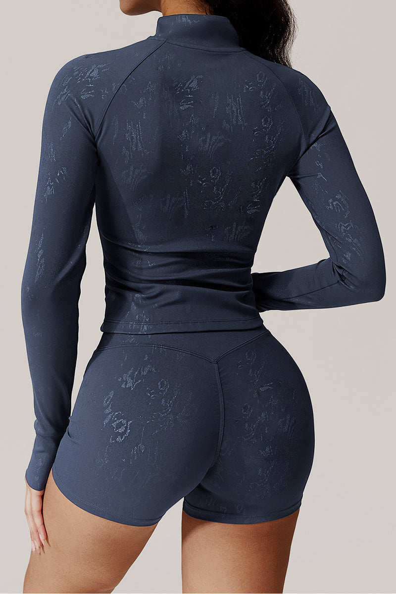 Women Gold Foil Fabric Sports Jackets