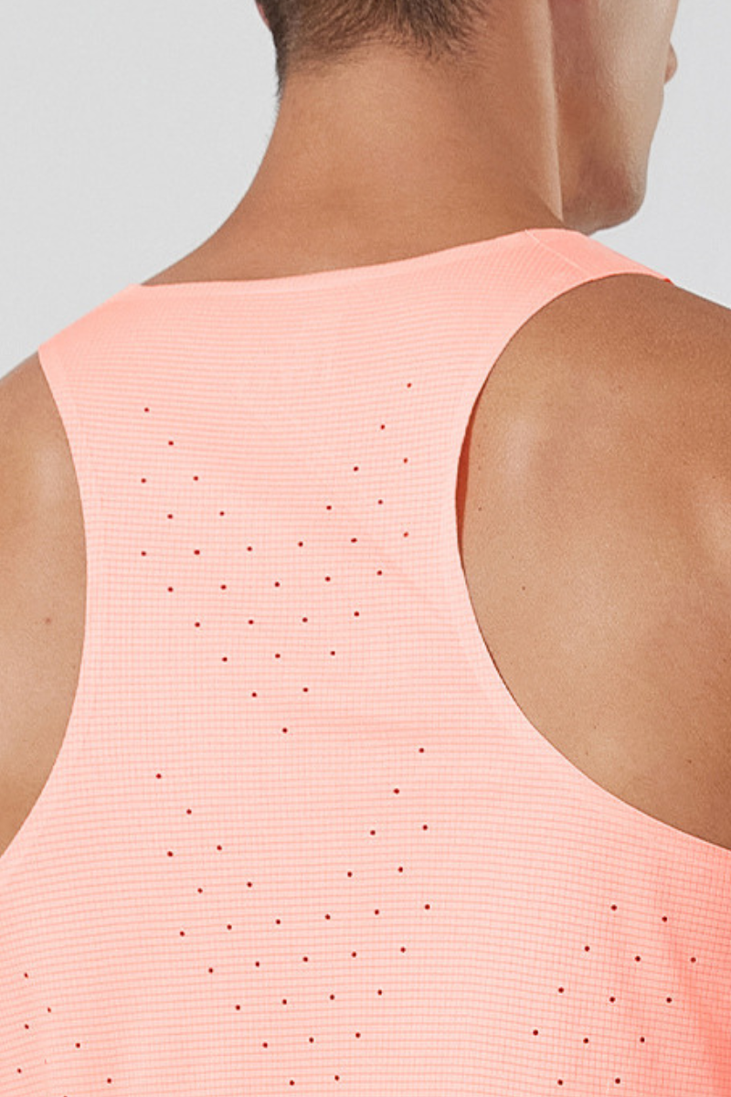 Men's Summer Lightweight Racerback Breathable Mesh Running Tank Top