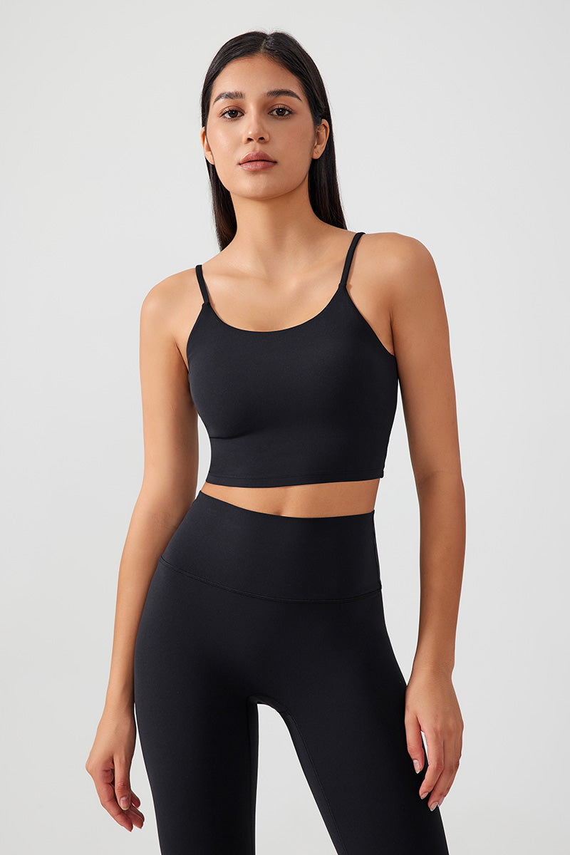 Women Gathering Anti-Shock One Cup Back Fitness Yoga Exercise Camisole Top
