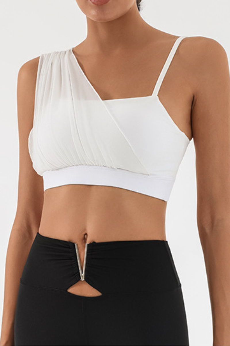Women's Mesh Splicing Color-Block Quick-Dry Sports Bra
