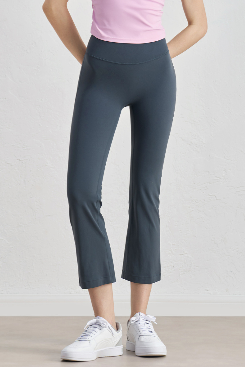 Women's Athletic Lycra High Stretch Naked Feel Flared Pants