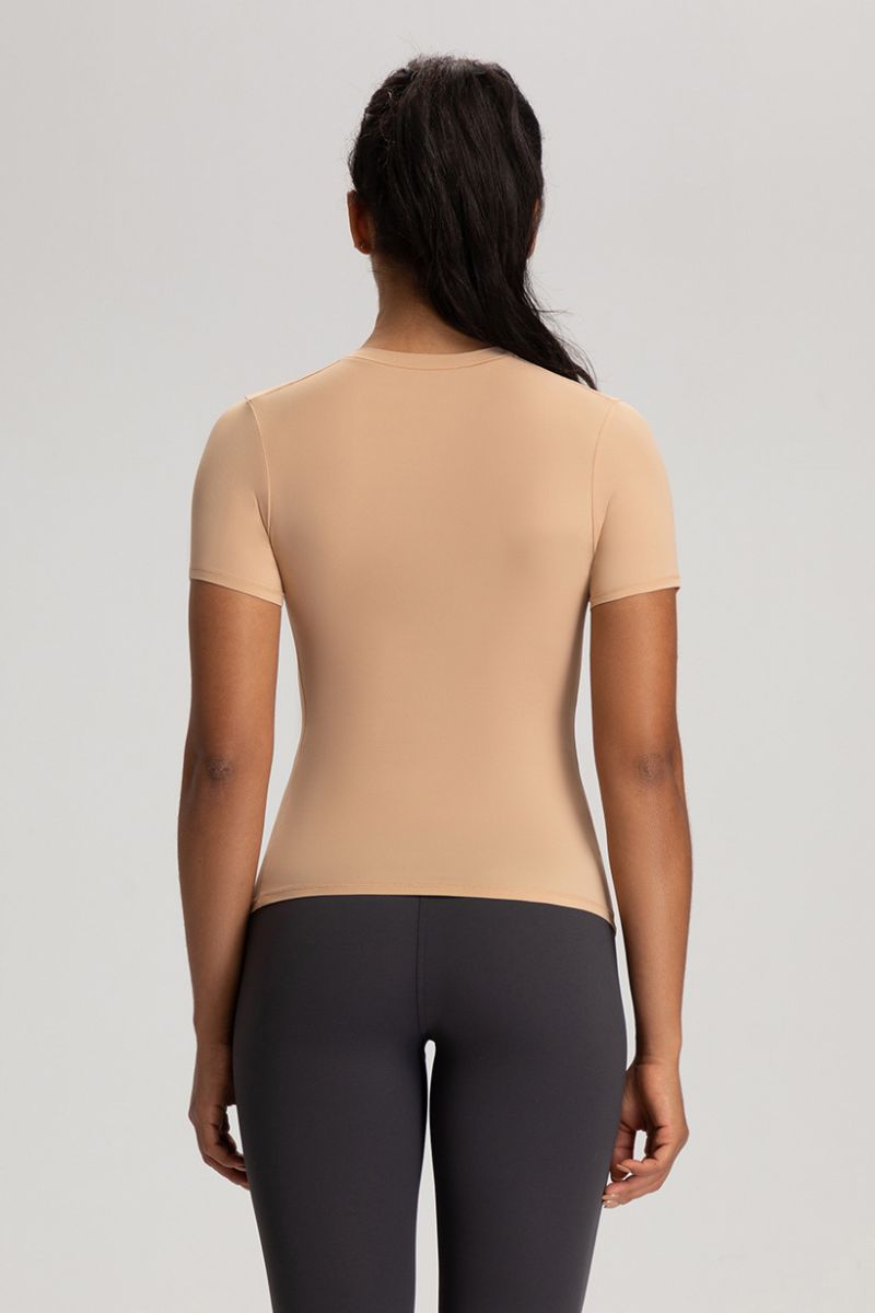 Women Slim-Fit High-Stretch Naked-Feel Yoga T-Shirt
