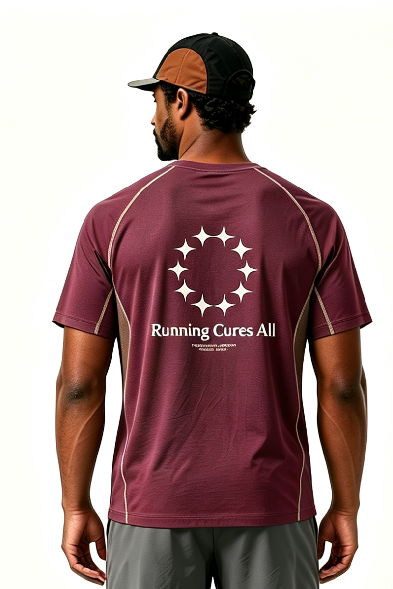 Men's Raglan Contrast Stitch Panel Quick Dry Outdoor Top