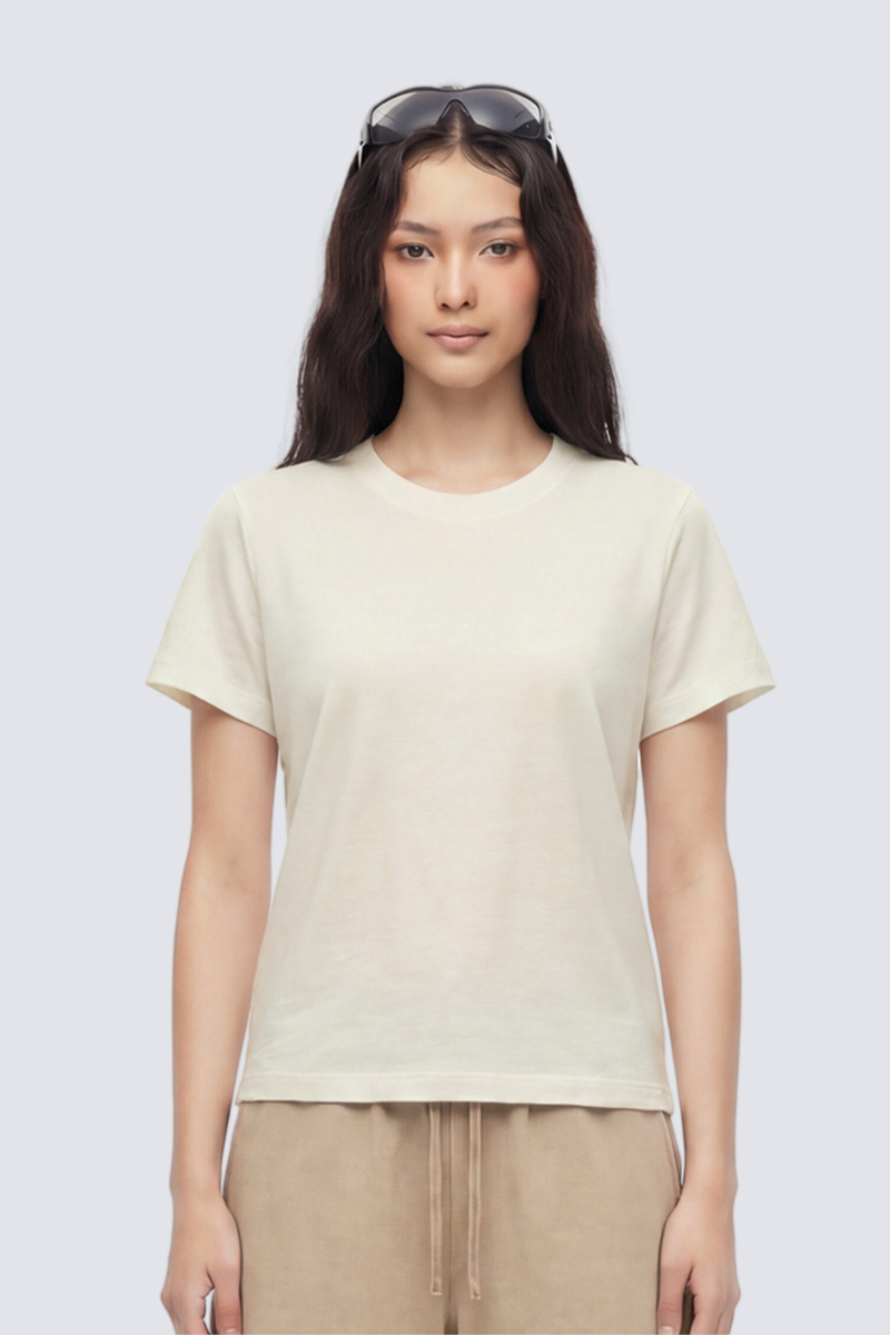 Unisex Slub Cotton Tee - Cooling Breathable Regular Solid