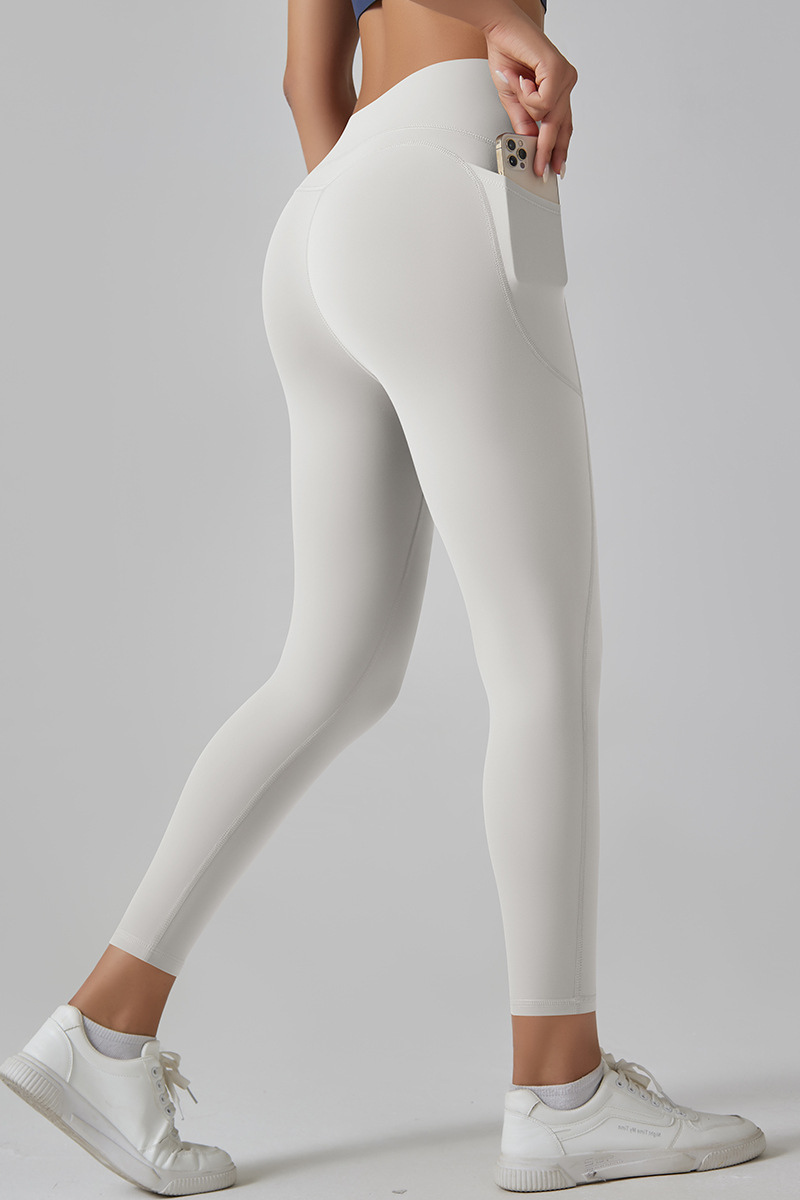 Women's High-Intensity Naked Feel Tight Pocket Yoga Leggings
