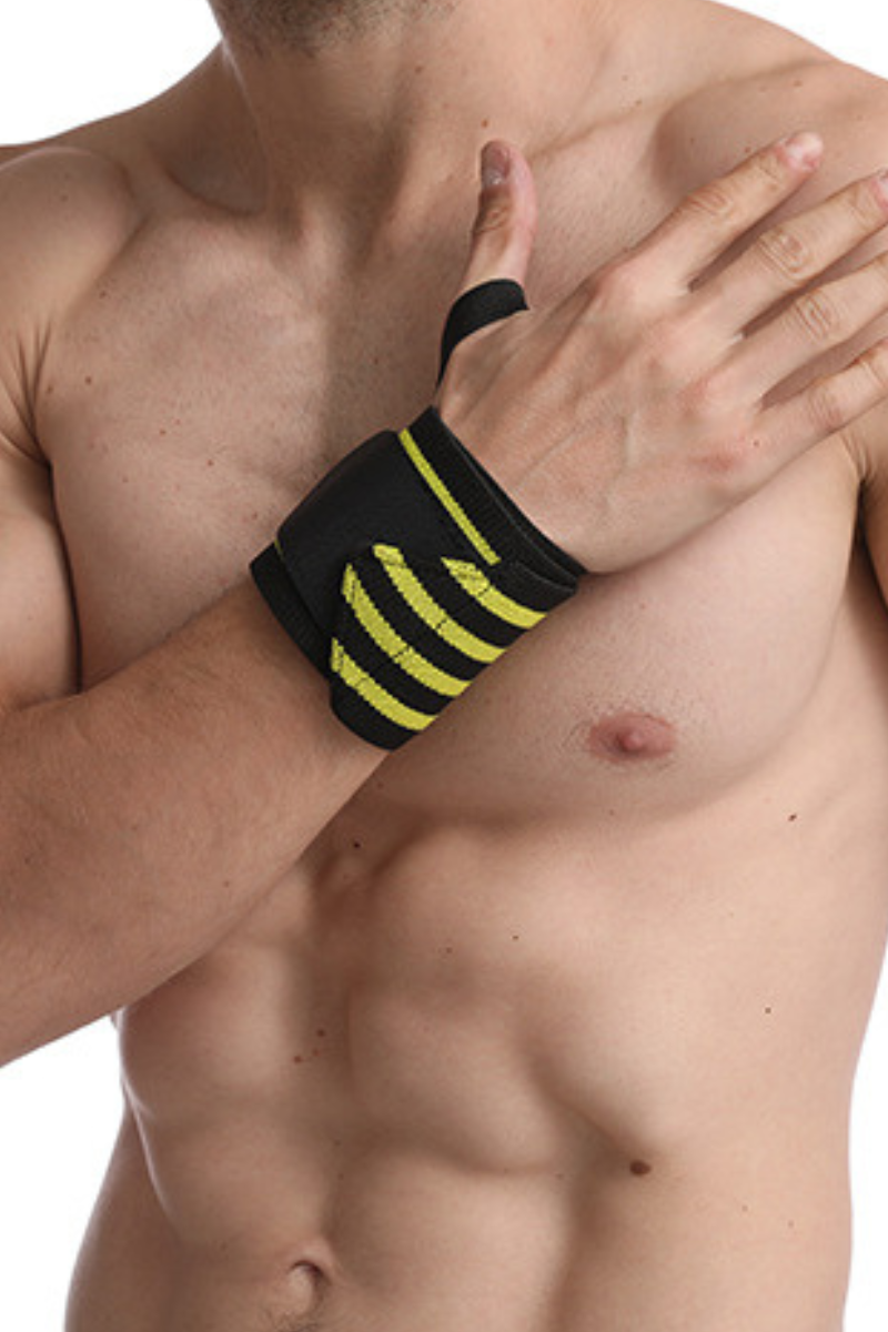 Sports Striped Strength Training  Compression Wrist Wraps
