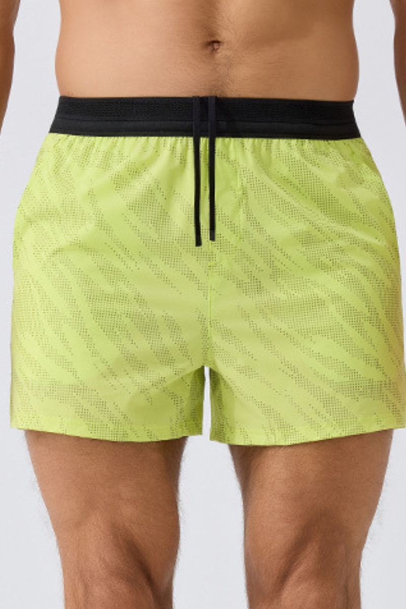 Men's Reflective Dot 2-in-1 Racing Running Shorts