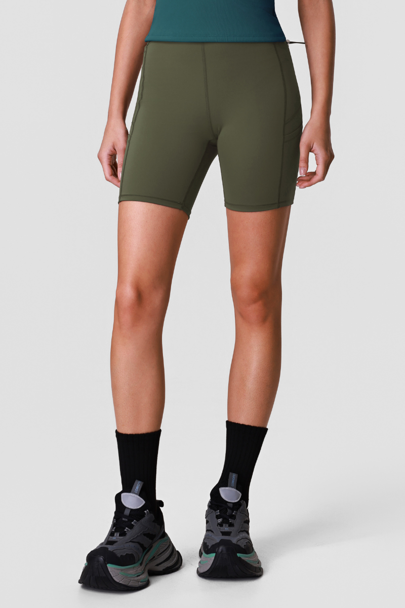Women's Multi-Pocket High-Stretch Sports Biker Shorts