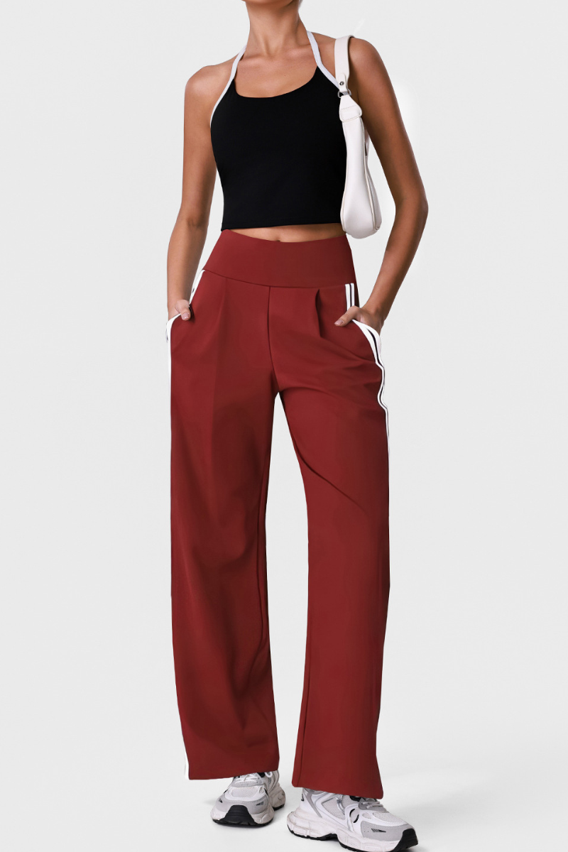 Women's Halterneck Tank Top And Wide Leg Pants Sets