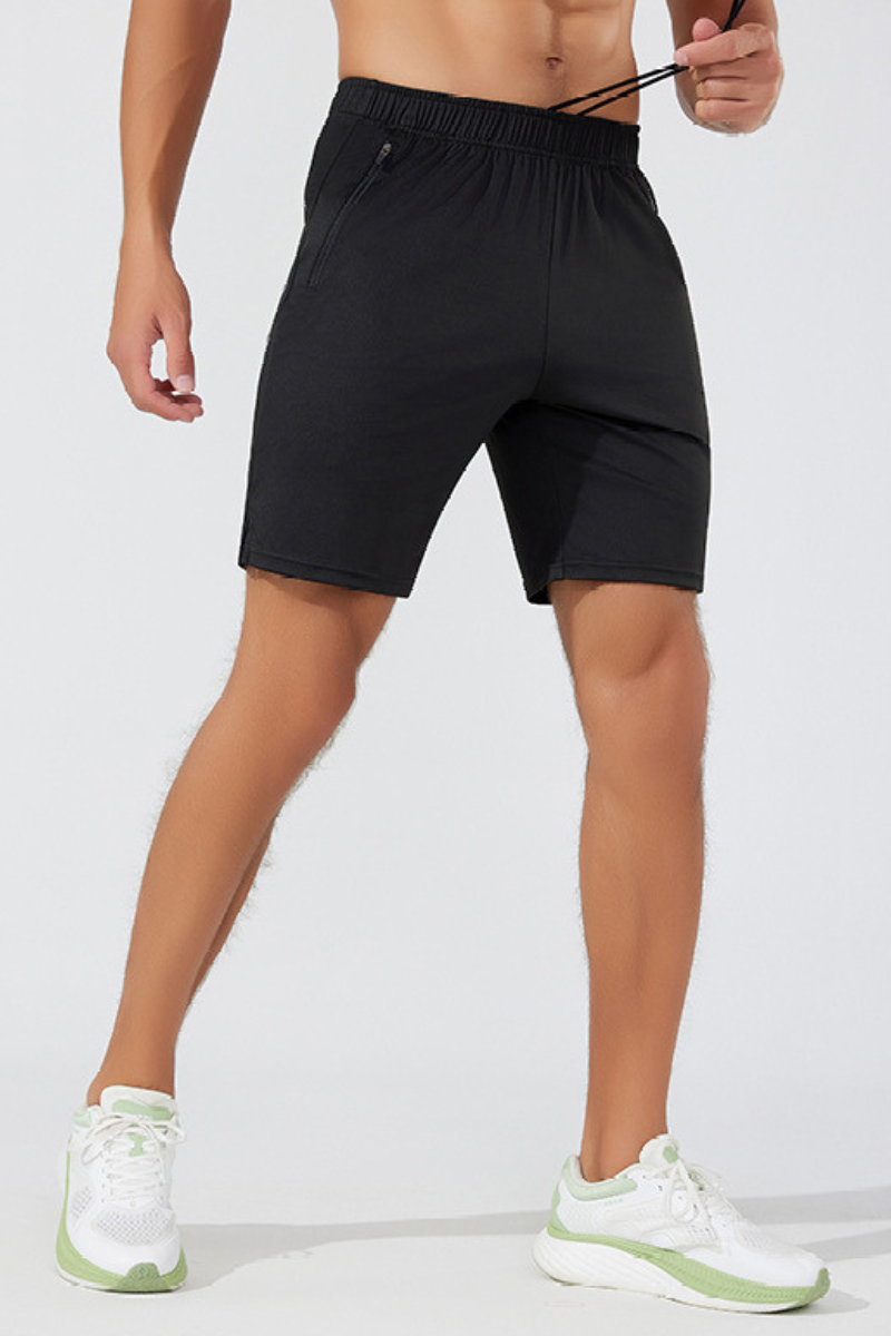 Men's Reflective Stripe Multi-Purpose Pockets Sport Shorts