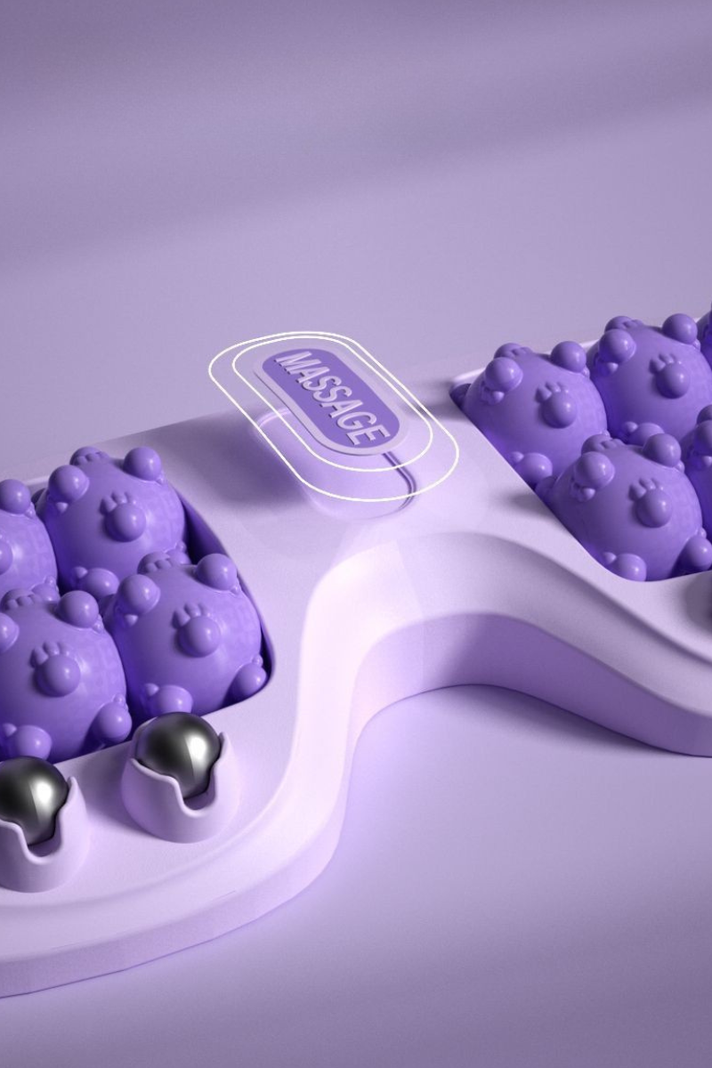 Dual Roller Foot Deep Reflexology Relax Massage Tool