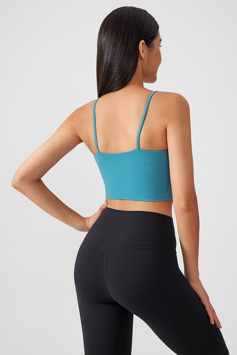 Women Gathering Anti-Shock One Cup Back Fitness Yoga Exercise Camisole Top