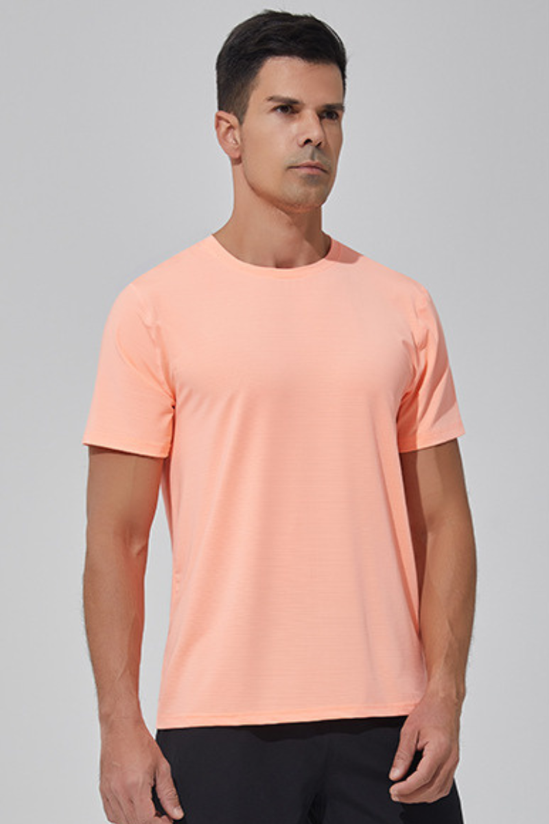 Men's Round Neck Quick Dry Breathable Athletic T-Shirt