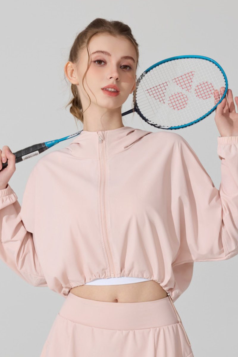 Women's Cool Touch Hooded Sun Protection Cropped Jacket