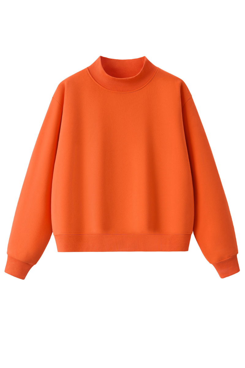 Unisex Cozy Fleece Mock Neck Sweatshirt