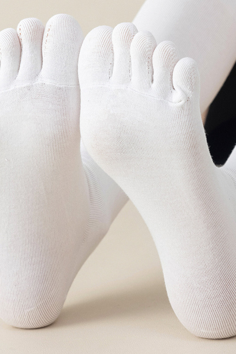 Women's  Breathable Five-Toe High-Top Cotton Yoga Socks