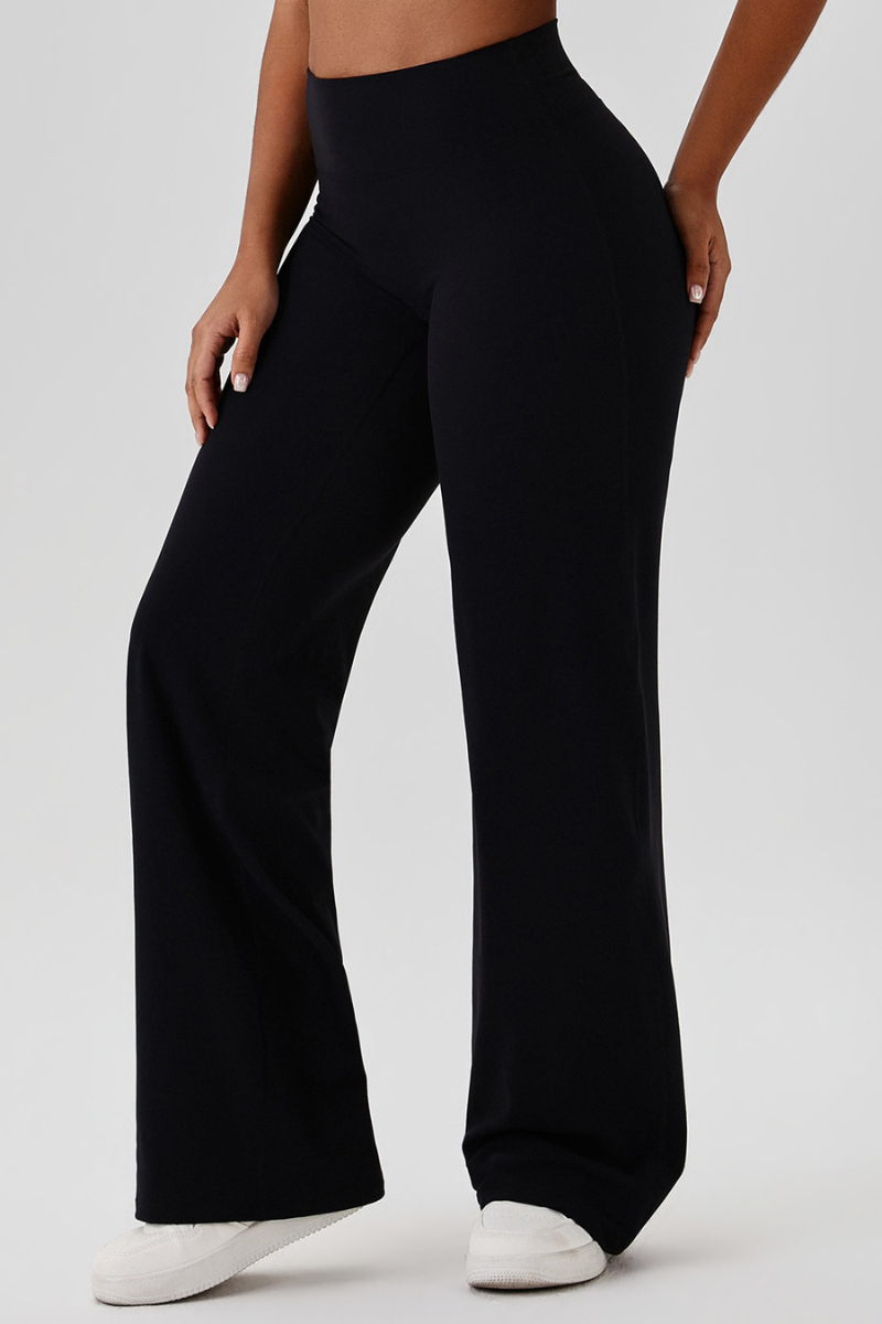 Women's Athletic High Waist V-Lift Hip Wide Leg Yoga Pants