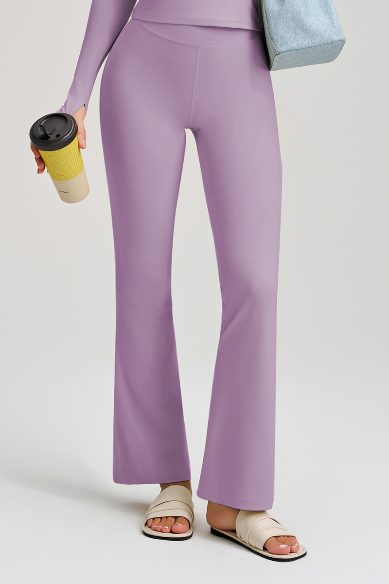 High-waist, seamless fitness pants