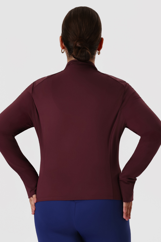 Plus Size Women's Fitted Zip-Up Yoga Jacket