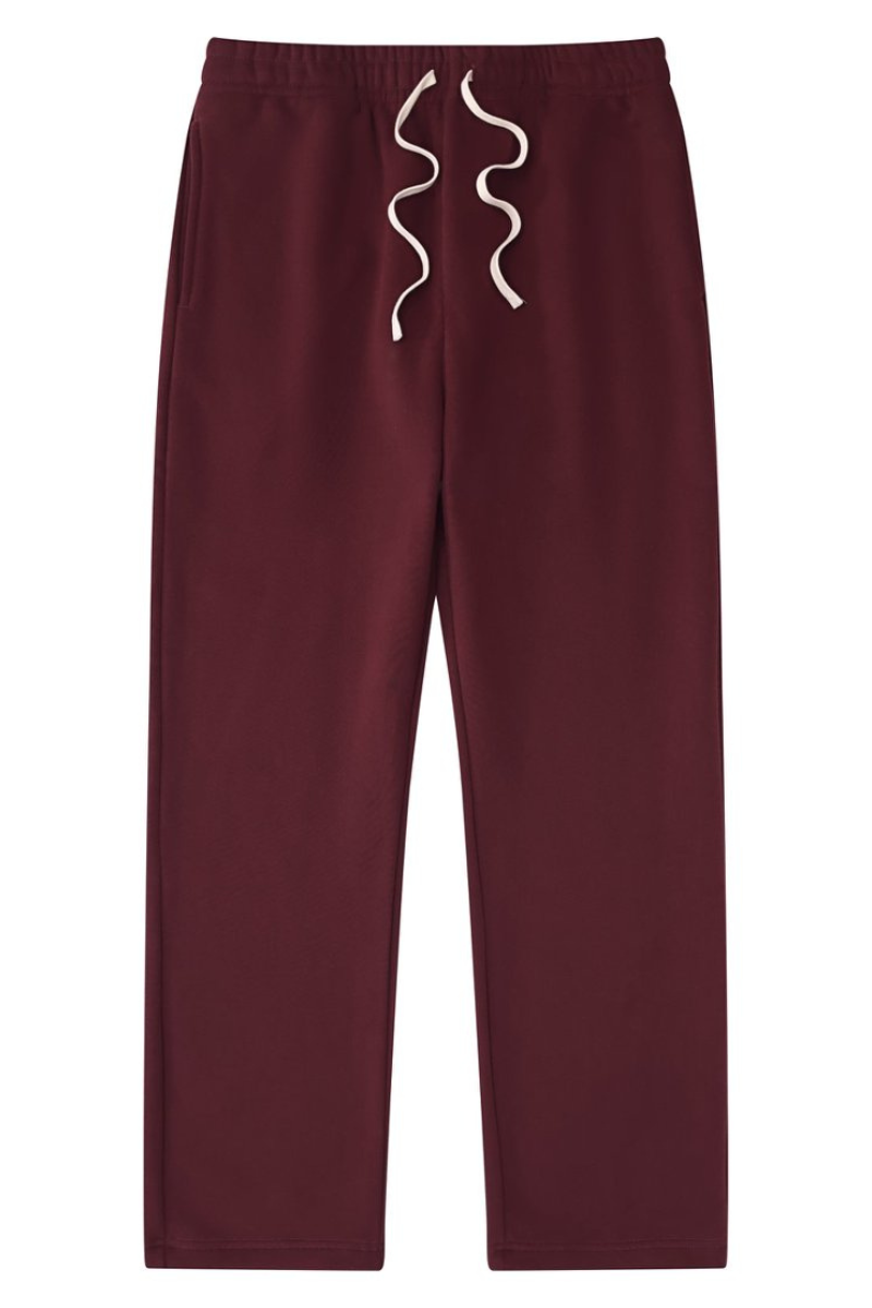 Unisex Fall Fleece Drawstring Straight Leg Casual Sweatpants