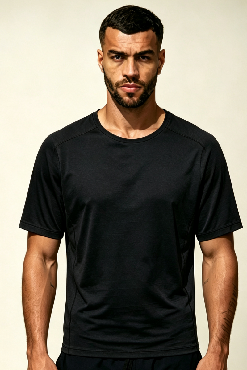 Men's Lightweight Crew Neck Tencel Lyocell Athletic T-shirt