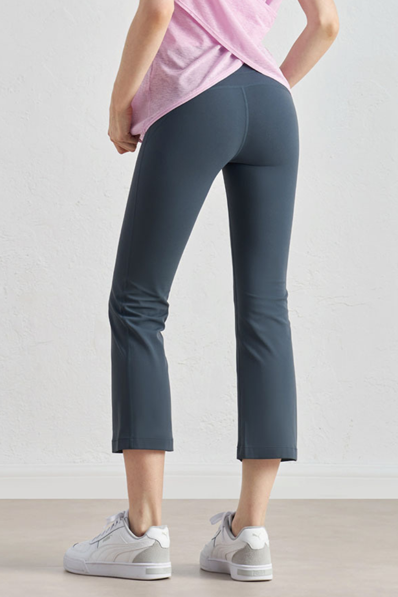 Women's Athletic Lycra High Stretch Naked Feel Flared Pants