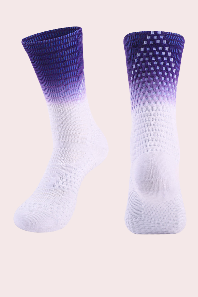 Gradient High-Elasticity Cuff Sports Basketball Socks
