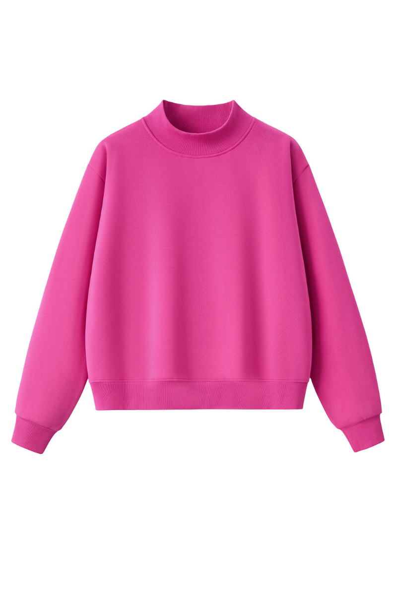 Unisex Cozy Fleece Mock Neck Sweatshirt