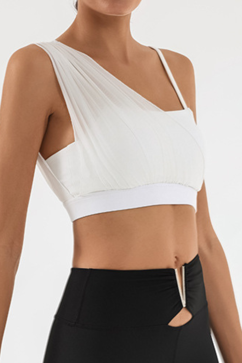 Women's Mesh Splicing Color-Block Quick-Dry Sports Bra