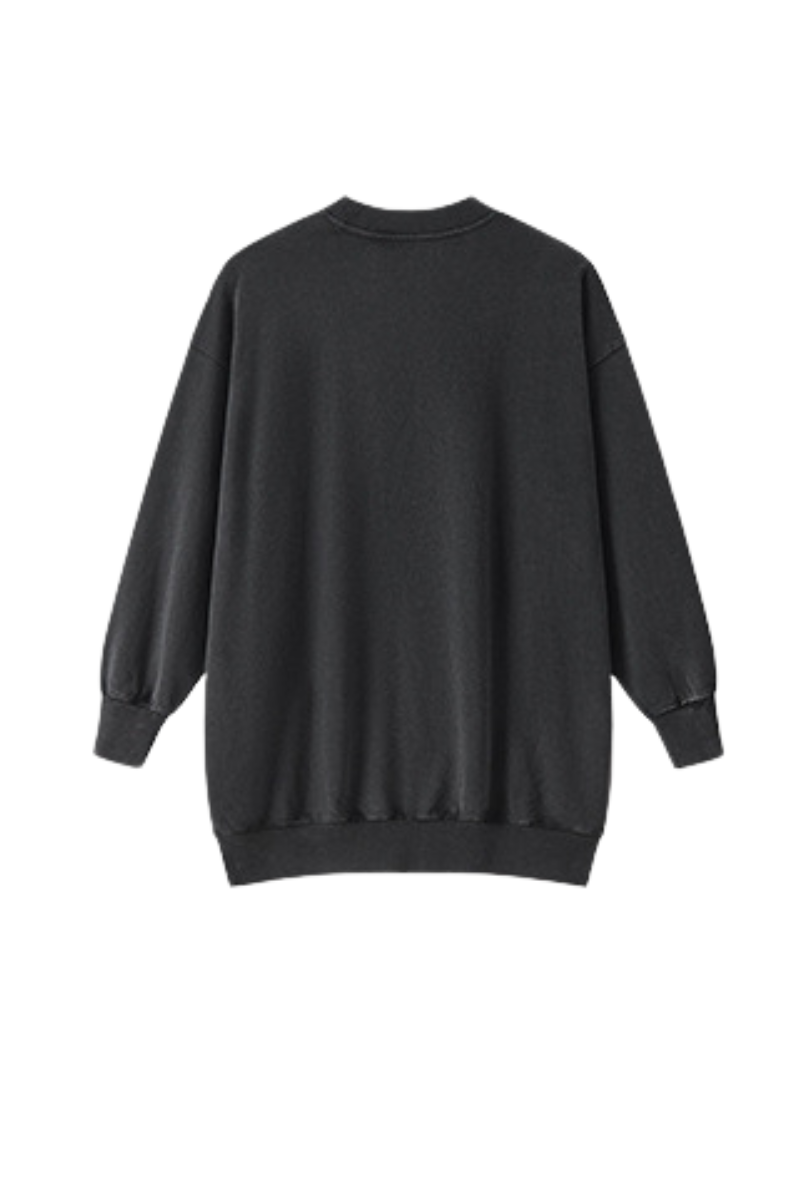 Women's Fall 100% Cotton Drop-Shoulder Long Sweatshirt Dress